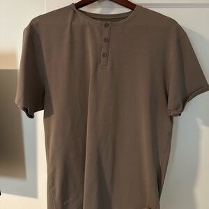 BYLT Basics Slate Gray Short Sleeve Henley